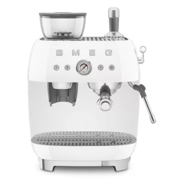   SMEG ŐRLŐVEL KOMBINÁLT ESPRESSO KÁVÉFŐZŐ, retro, fehér