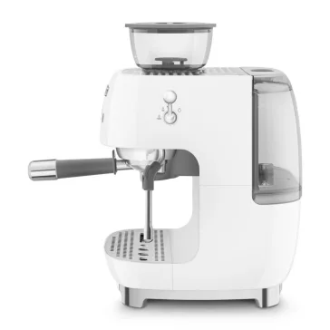   SMEG ŐRLŐVEL KOMBINÁLT ESPRESSO KÁVÉFŐZŐ, retro, fehér