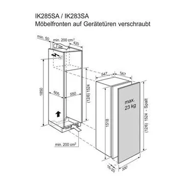   Electrolux EK284SARWE Beépíthető hűtőszekrény | DynamicAir | 262 l | 152.3 cm magas | 54.7 cm széles