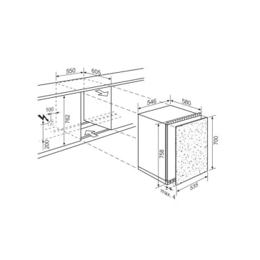   Electrolux Novamatic EK617.3R Beépíthető hűtőszekrény | 111 l | 76.2 cm magas | 55 cm széles