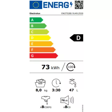 Electrolux EW2T528S TimeCare 500 elöltöltős mosógép    
