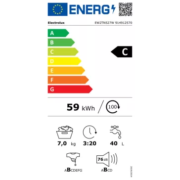 Electrolux EW2TN527W TimeCare elöltöltős mosógép 