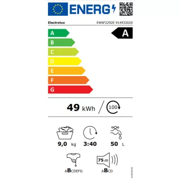 Electrolux EW6F2292E SensiCare Elöltöltős mosógép  