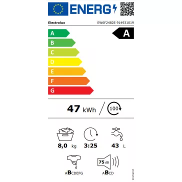 Electrolux EW6F2482E SensiCare Elöltöltős mosógép  