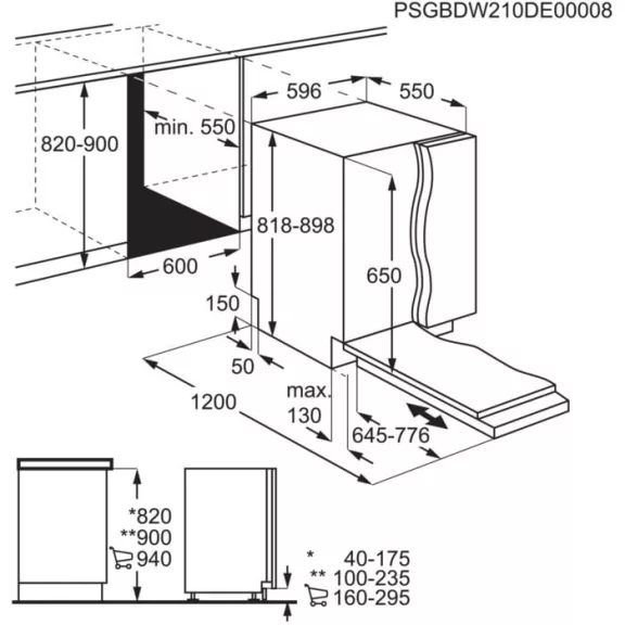 AEG FSB53927Z Teljesen beépíthető mosogatógép | 60 cm