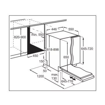 AEG FSE74557P Teljesen beépíthető mosogatógép | 45 cm