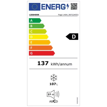   LIEBHERR Fdgd 1404 Pure Asztali fagyasztószekrény | SmartFrost | Szürke