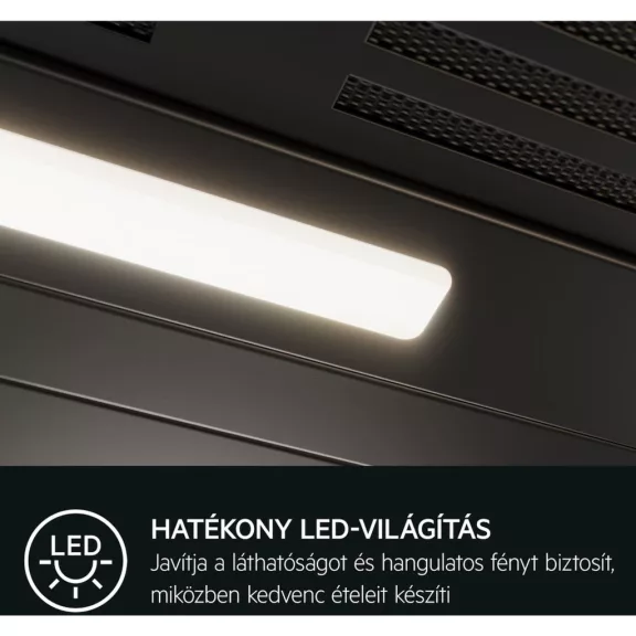 AEG GV77D91SB Beépíthető fali kürtős páraelszívó | 90cm | Fekete