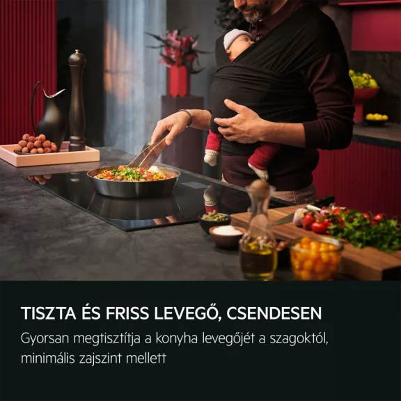AEG GV77D91SB Beépíthető fali kürtős páraelszívó | 90cm | Fekete