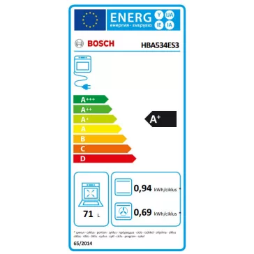 BOSCH HBA534ES3 Serie|4 Beépíthető sütő | Nemesacél