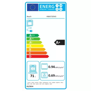   BOSCH HBA572EM3 Serie|4 Beépíthető sütő | LED | 71l | Pirolitikus | AutoPilot10 | Matt fekete