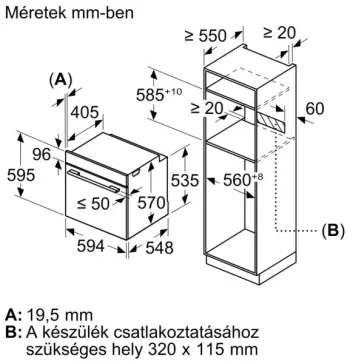   BOSCH HBA572EM3 Serie|4 Beépíthető sütő | LED | 71l | Pirolitikus | AutoPilot10 | Matt fekete