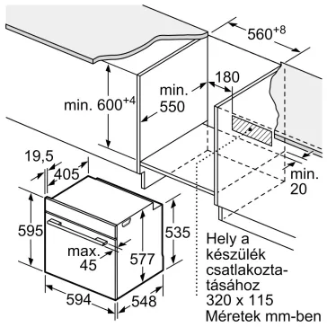 BOSCH HBG7784B1 Serie|8 Beépíthető sütő | Fekete
