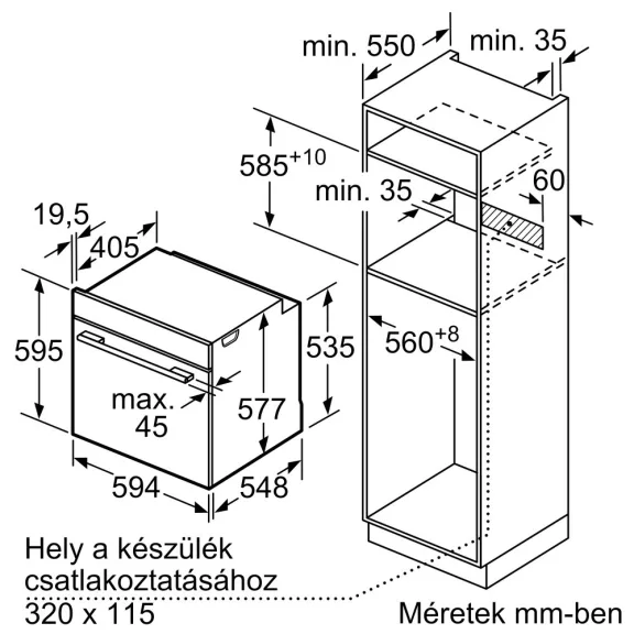 BOSCH HSG7364B1 Serie|8 Beépíthető gőzsütő | Fekete