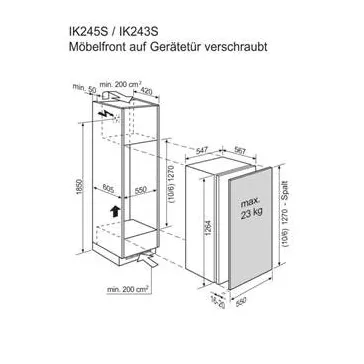   Electrolux IK245SR Beépíthető hűtőszekrény | OptiSpace | 214 l | 126.5 cm magas | 54.7 cm széles