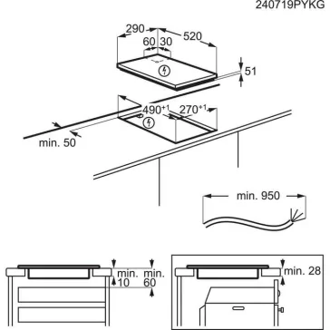   AEG IKB32300CB Beépíthető indukciós főzőlap | 29 cm | Fekete