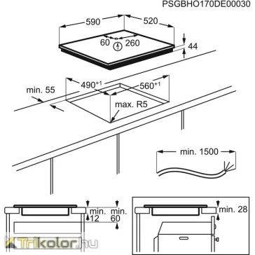   AEG IKB64413FB Beépíthető indukciós főzőlap | 60 cm | Fekete