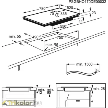   AEG IPE84531FB Beépíthető indukciós főzőlap | PowerBoost | H2H | 80 cm | Fekete