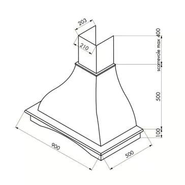   Kdesign - Páraelszívó PETRA 90 natúr T500 - fehér - A készlet erejéig rendelhető!