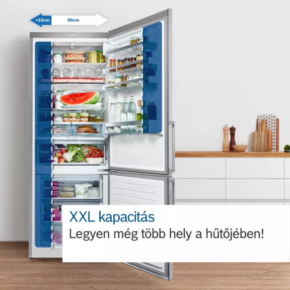BOSCH KFN96APEA Serie|4 Szabadonálló többajtós alulfagyasztós hűtőkészülék | Szálcsiszolt acél