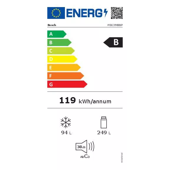 BOSCH KGE398IBP Serie|6 Szabadonálló kombinált alulfagyasztós hűtőszekrény | Szálcsiszolt acél színű