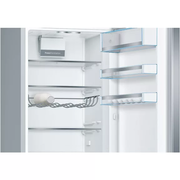 BOSCH KGE398IBP Serie|6 Szabadonálló kombinált alulfagyasztós hűtőszekrény | Szálcsiszolt acél színű