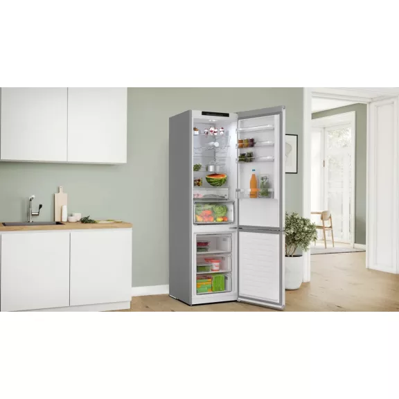 BOSCH KGN392I1F Serie|4 Szabadonálló kombinált alulfagyasztós hűtőszekrény | Szálcsiszolt acél színű