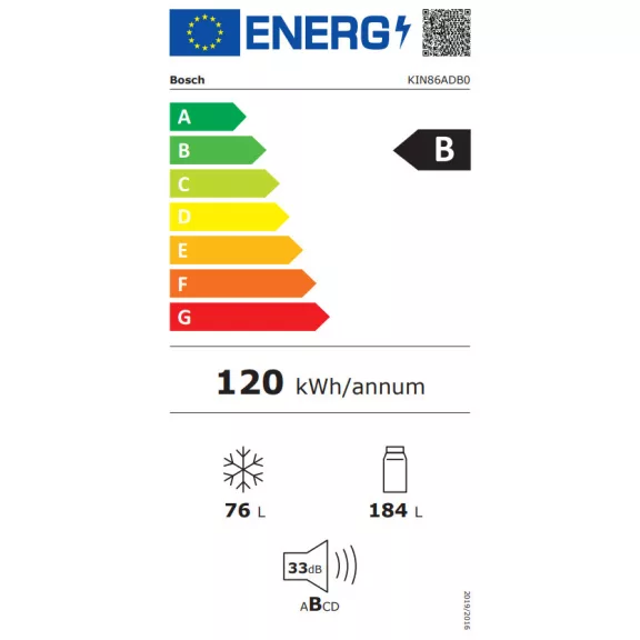 BOSCH KIN86ADB0 Serie|6 Beépíthető kombinált alulfagyasztós hűtőszekrény