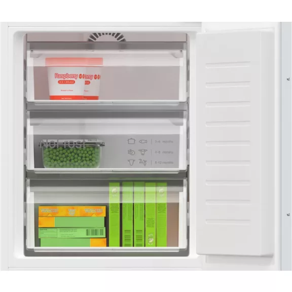BOSCH KIN86VFE0 Serie|4 Beépíthető kombinált alulfagyasztós hűtőszekrény | NoFrost | 184/76 l | 177.2 cm magas | 54.1 cm széles