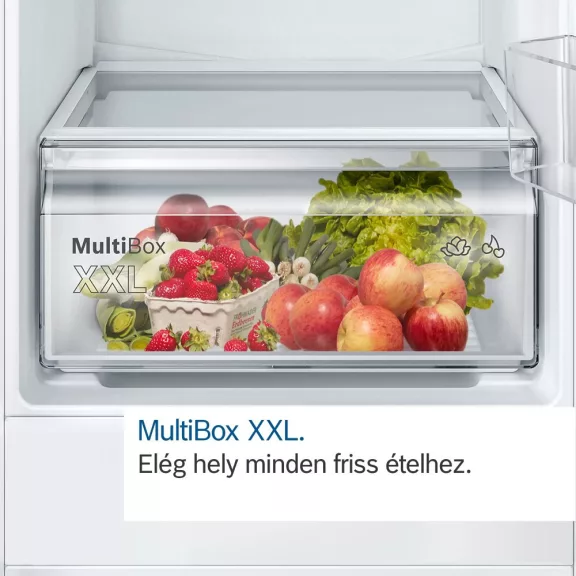 BOSCH KIN86VFE0 Serie|4 Beépíthető kombinált alulfagyasztós hűtőszekrény | NoFrost | 184/76 l | 177.2 cm magas | 54.1 cm széles