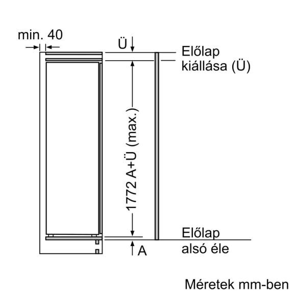BOSCH KIR81ADC0 Serie|6 Beépíthető hűtőszekrény