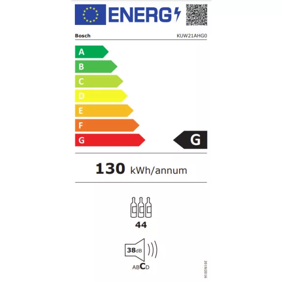 BOSCH KUW21AHG0 Serie|6 Beépíthető borhűtő