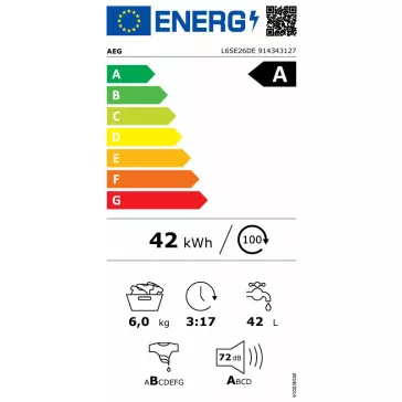 AEG L6SE26DE ProSense Keskeny elöltöltős mosógép 
