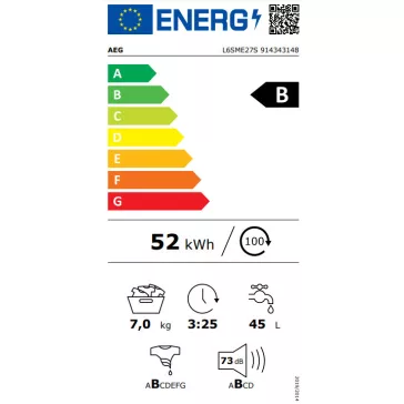 AEG L6SME27S Keskeny elöltöltős mosógép  