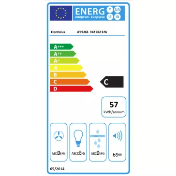   Electrolux LFP326S Beépíthető teleszkópos páraelszívó | 410m3/óra | 60 cm | Inox