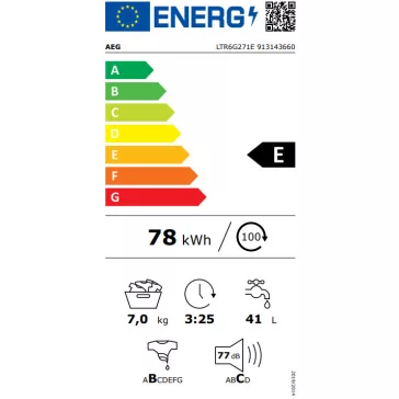 AEG LTR6G271E Felültöltős mosógép   