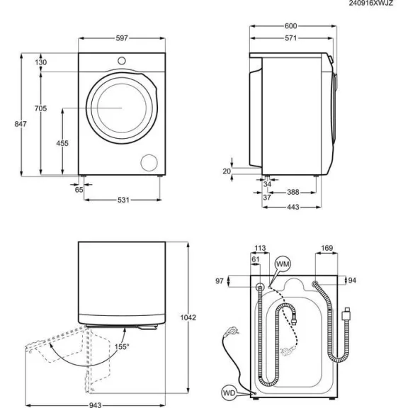 AEG LWR73864O UniversalDose mosó-szárítógép 