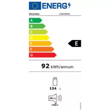   Electrolux LXB3AE82R Munkapult alá beépíthető hűtőszekrény | 133 l | 82 cm magas | 60 cm széles
