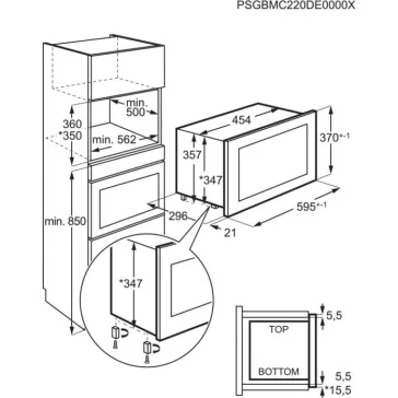   AEG MBB1756SEM Beépíthető mikrohullámú sütő | 17l | Érintővezérlés | Fekete/Inox