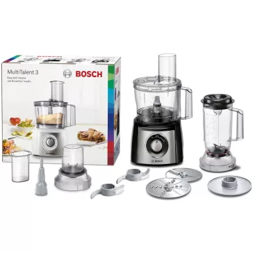   BOSCH MCM3501M Kompakt konyhai robotgép | MultiTalent 3 | 800 W | Fekete
