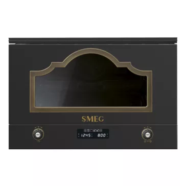   SMEG BEÉPÍTHETŐ MIKROHULLÁMÚ SÜTŐ, Cortina design, 22 liter, antracit