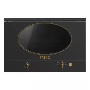   SMEG BEÉPÍTHETŐ MIKROHULLÁMÚ SÜTŐ, Colonial design, 22 liter, antracit