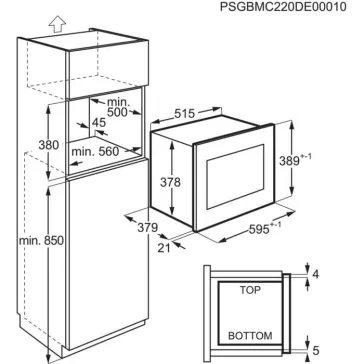   AEG MSB2547D-M Beépíthető mikrohullámú sütő | 25l | grill | Inox