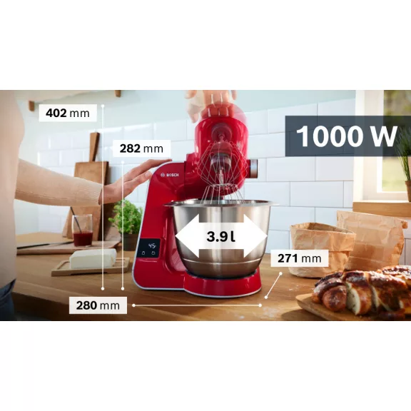 BOSCH MUM5X720 Konyhai robotgép | MUM5 | 1000 W | Vörös