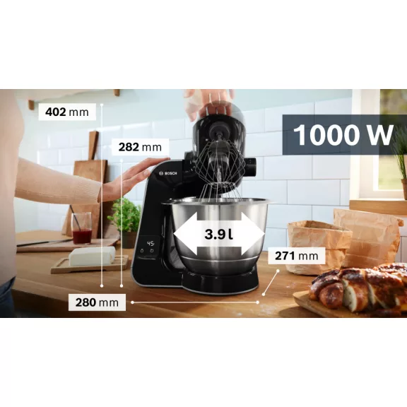BOSCH MUM5XC4E Konyhai robotgép | MUM5 | 1000 W | Fekete