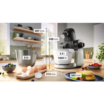   BOSCH MUMS6ZS23D Serie|6 Konyhai robotgép | MUM | 1600 W | Fekete/inox