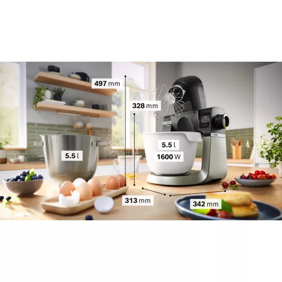 BOSCH MUMS6ZS23D Serie|6 Konyhai robotgép | MUM | 1600 W | Fekete/inox