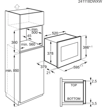 AEG OS5GM251EB Beépíthető mikrohullámú sütő | Fekete