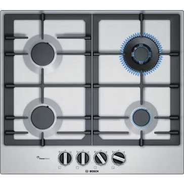   BOSCH PCH6A5B90 Serie|6 Beépíthető gázfőzőlap | Flame Select | WOK | 60 cm | Nemesacél