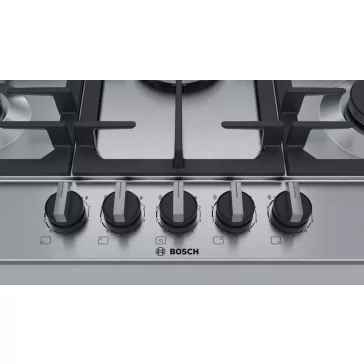   BOSCH PCQ7A5B90 Serie|6 Beépíthető gázfőzőlap | Flame Select | WOK | 75 cm | Nemesacél